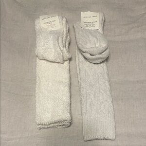 American Eagle Outfitters White/off white Socks Set. Over the knee and knee high